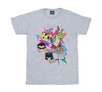 DC Comics Boy's Teen Titans Go 80s Icons T-Shirt in Grey | Size: 12-13 Years DC Comics Grey 12-13 Years