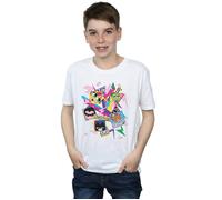 DC Comics Boy's Teen Titans Go 80s Icons T-Shirt in White | Size: 7-8 Years DC Comics White 7-8 Years