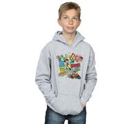 DC Comics Boy's Teen Titans Go Robin Montage Hoodie in Grey | Size: 5-6 Years DC Comics Grey 5-6 Years