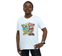 DC Comics Boy's Teen Titans Go Robin Montage T-Shirt in White | Size: 7-8 Years DC Comics White 7-8 Years