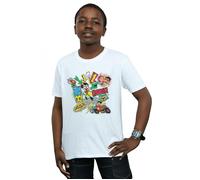 DC Comics Boy's Teen Titans Go Robin Montage T-Shirt in White | Size: 9 Years DC Comics White 9 Years