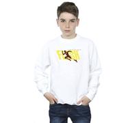 DC Comics Boy's The Flash Lightning Dash Sweatshirt in White | Size: 9 Years DC Comics White 9 Years