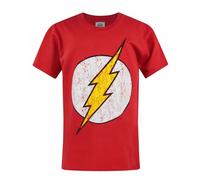 DC Comics Boy's The Flash Logo Short Sleeved T-Shirt | Boys Red | Size: 13-14 Years DC Comics Red 13-14 Years