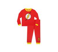 DC Comics Boy's The Flash Long Sleeve Pyjamas in Red | Size: 7-8 Years DC Comics Red 7-8 Years