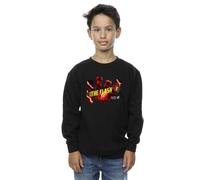 DC Comics Boy's The Flash Pillars Sweatshirt in Black | Size: 5-6 Years DC Comics Black 5-6 Years
