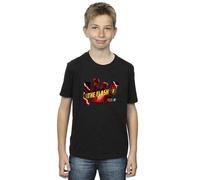 DC Comics Boy's The Flash Pillars T-Shirt in Black | Size: 5-6 Years DC Comics Black 5-6 Years