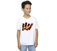DC Comics Boy's The Flash Pillars T-Shirt in White | Size: 5-6 Years DC Comics White 5-6 Years