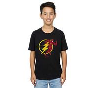 DC Comics Boys The Flash Running Emblem T-Shirt Black 9-11 Years