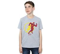 DC Comics Boys The Flash Running Emblem T-Shirt Sport Grey 5-6 Years