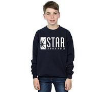 DC Comics Boys The Flash Star Labs Sweatshirt 7-8 Years Navy Blue