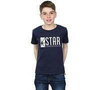 DC Comics Boys The Flash Star Labs T-Shirt 5-6 Years Navy Blue