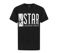 DC Comics Boys The Flash Star Labs T-Shirt 9-11 Years Black