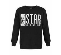 DC Comics Boy's The Flash Tv Star Laboratories Sweatshirt | Boys Black | Size: 7-8 Years DC Comics Black 7-8 Years