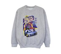 DC Comics Boy's Time For Action Sweatshirt in Grey | Size: 12-13 Years DC Comics Grey 12-13 Years