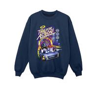 DC Comics Boy's Time For Action Sweatshirt in Navy | Size: 12-13 Years DC Comics Navy 12-13 Years