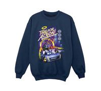 DC Comics Boy's Time For Action Sweatshirt in Navy | Size: 7-8 Years DC Comics Navy 7-8 Years