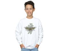 DC Comics Boy's Wonder Woman Butterfly Logo Sweatshirt in White | Size: 5-6 Years DC Comics White 5-6 Years