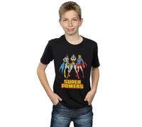 DC Comics Boy's Wonder Woman Super Power Group T-Shirt in Black | Size: 7-8 Years DC Comics Black 7-8 Years