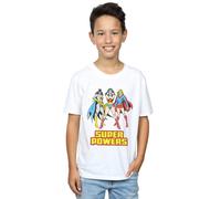 DC Comics Boy's Wonder Woman Super Power Group T-Shirt in White | Size: 9 Years DC Comics White 9 Years