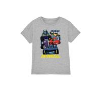 DC Comics Calling All Batwheels Kids T-Shirt, Athletic Heather in Light Grey | Size: 7-8 Years DC Comics Light Grey 7-8 Years