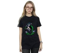 DC Comics Women's Catwoman Whip Cotton Boyfriend T-Shirt in Black | Size: 2XL DC Comics Black 2XL