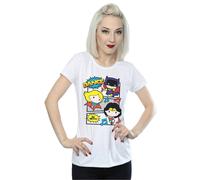 Dc Comics Chibi Super Friends Dance Cotton T-Shirt In White White XXL