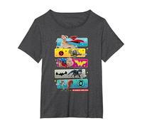 DC Comics DC League of Super-Pets Character Pose T-Shirt, Women's Plus, Dark Heather Grey, 4X