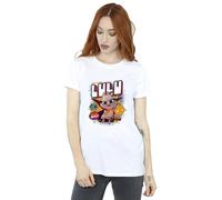DC Comics Women's DC League Of Super-Pets Lulu Evil Genius Cotton Boyfriend T-Shirt in White | Size: 2XL DC Comics White 2XL
