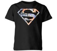 DC Comics DC Originals Floral Superman Kids T-Shirt - Black | Size: YM DC Comics Black YM