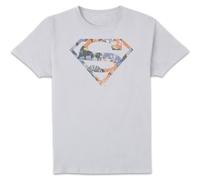 DC Comics DC Originals Floral Superman Men's T-Shirt - White | Size: 3XL DC Comics White 3XL