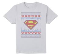 Dc Comics Dc Supergirl Knit Men's Christmas T-Shirt - White White 3XL