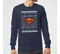 DC Superman Knit Christmas Jumper - Navy - M