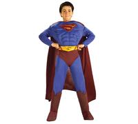 DC Comics Deluxe Muscle Chest Superman Child's Costume, Medium