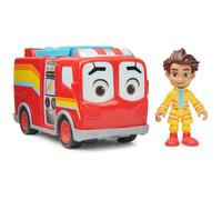DC Comics Disney Junior Firebuds, Bo and Flash, Action Figure and Fire Engine Vehicle with Interactive Eye Movement, Kids Toys for Boys and Girls Aged