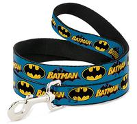 DC Comics Dog Leash | Vintage Batman Logo Bat Signal Blue Durable Stylish For Walks
