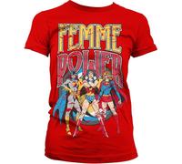 DC Comics Femme Power Girly Tee Damen T-Shirt Red