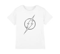 Dc Comics Flash Line Logo Kids T Shirt, White, 3-4