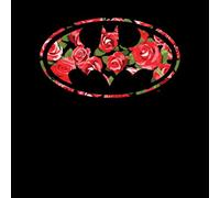 DC Comics Floral Batman Logo Women's T-Shirt in Black - M