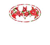 DC Comics Floral Batman Logo Women's T-Shirt in White - M