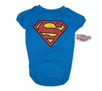 DC Comics for Pets Superman Logo Dog T Shirt, Medium (M) | Superhero Costume for Dogs in Blue | Medium Dog T Shirts for Mid Size Dog Breeds | See Sizing Chart for Details