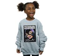 DC Comics Girl's Batman Catwoman Feline Fatale Sweatshirt in Grey | Size: 9 Years DC Comics Grey 9 Years