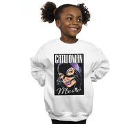 DC Comics Girl's Batman Catwoman Feline Fatale Sweatshirt in White | Size: 7-8 Years DC Comics White 7-8 Years