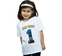 DC Comics Girl's Batman Football Dark Knight Cotton T-Shirt in White | Size: 9 Years DC Comics White 9 Years