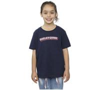 DC Comics Girl's Batman Harley Quinn Logo Cotton T-Shirt in Navy | Size: 3-4 Years DC Comics Navy 3-4 Years