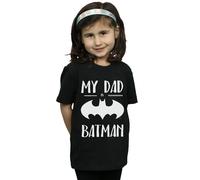 DC Comics Girl's Batman My Dad Is Batman Cotton T-Shirt in Black | Size: 3-4 Years DC Comics Black 3-4 Years