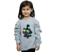 DC Comics Girl's Batman TV Series Character Pop Art Sweatshirt in Grey | Size: 9 Years DC Comics Grey 9 Years