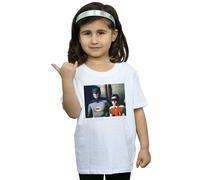 DC Comics Girl's Batman TV Series Dynamic Duo Photograph Cotton T-Shirt in White | Size: 7-8 Years DC Comics White 7-8 Years