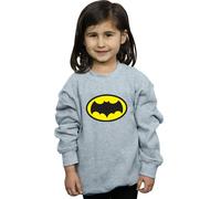 DC Comics Girl's Batman TV Series Logo Sweatshirt in Grey | Size: 9 Years DC Comics Grey 9 Years