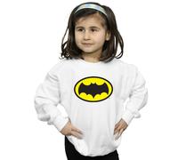 DC Comics Girl's Batman TV Series Logo Sweatshirt in White | Size: 7-8 Years DC Comics White 7-8 Years