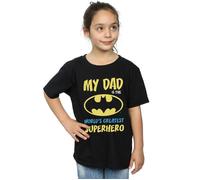 DC Comics Girl's Batman World´s Greatest Superhero Cotton T-Shirt in Black | Size: 3-4 Years DC Comics Black 3-4 Years